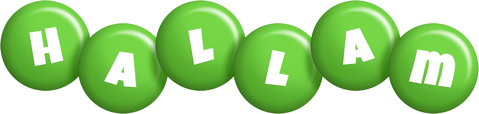 Hallam candy-green logo