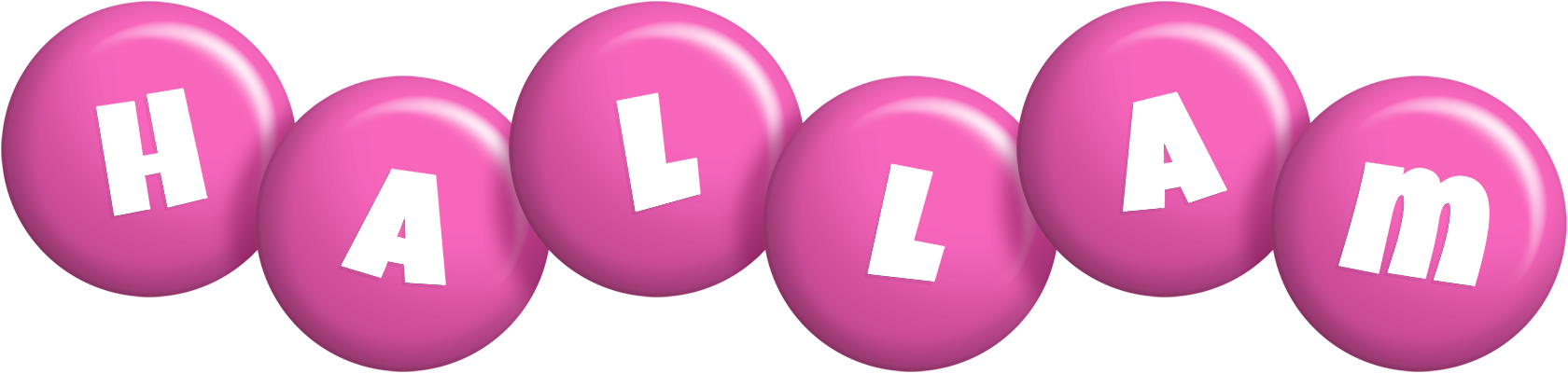 Hallam candy-pink logo
