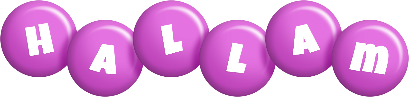 Hallam candy-purple logo