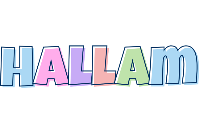 Hallam pastel logo