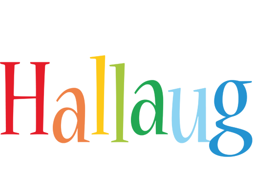 Hallaug birthday logo