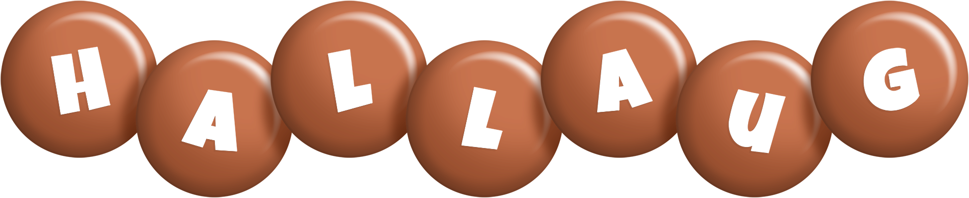 Hallaug candy-brown logo