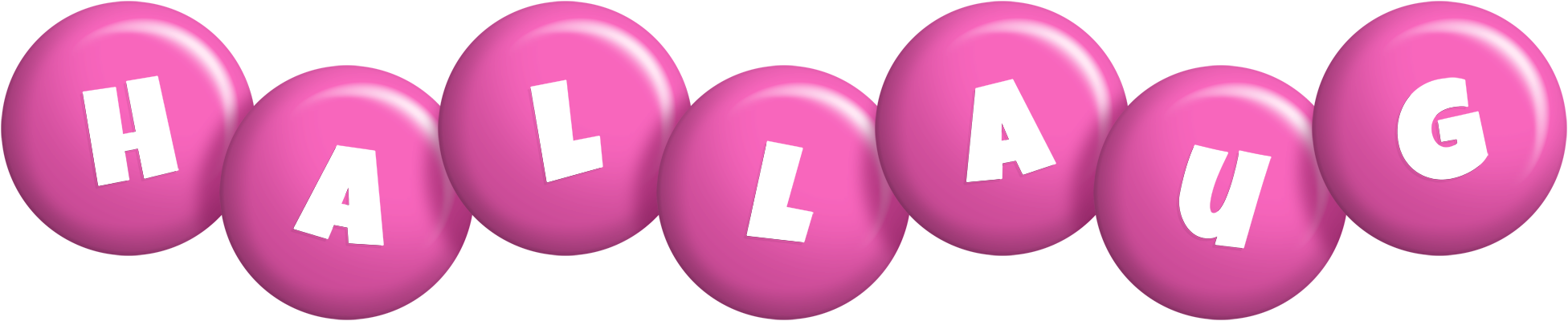 Hallaug candy-pink logo