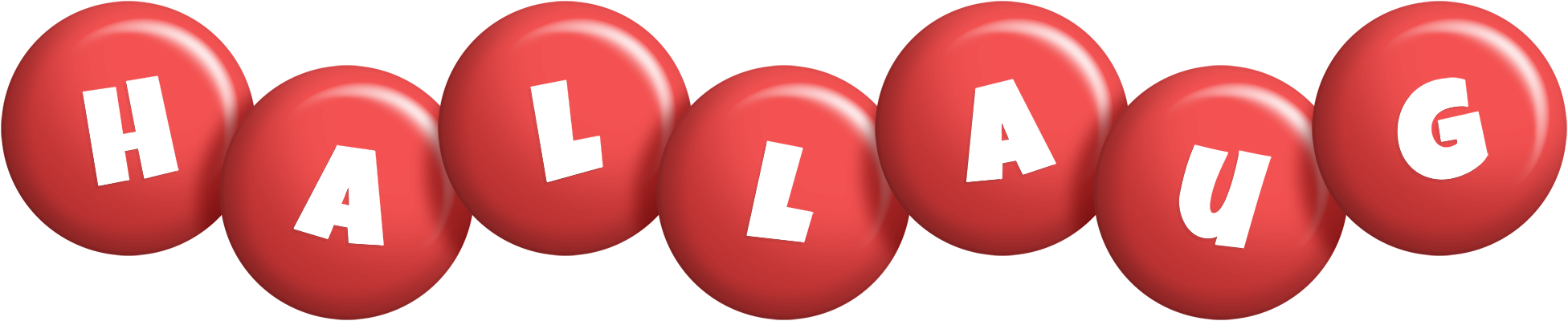 Hallaug candy-red logo