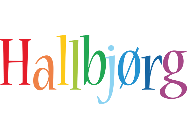 Hallbjørg birthday logo