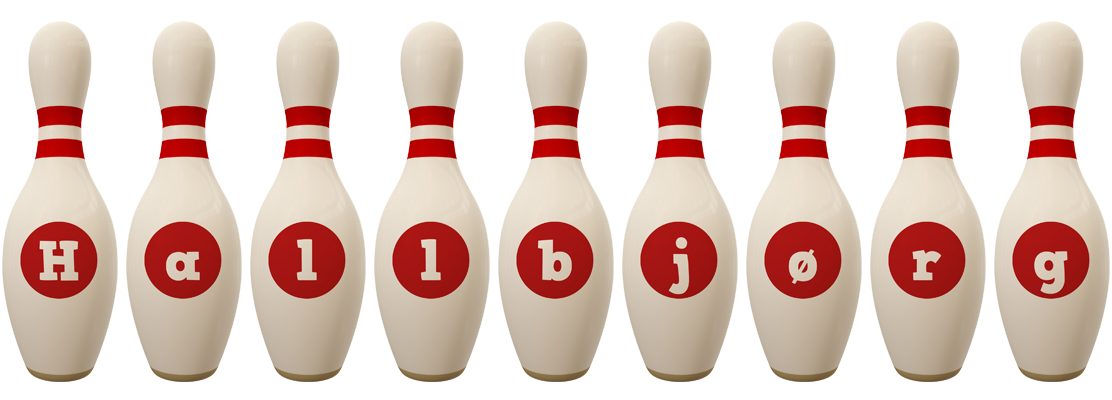 Hallbjørg bowling-pin logo