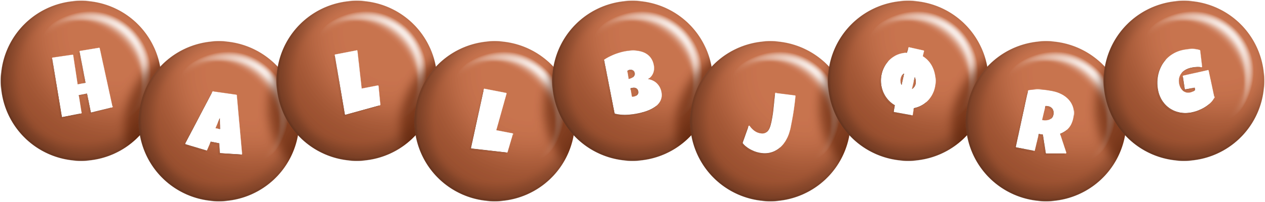 Hallbjørg candy-brown logo