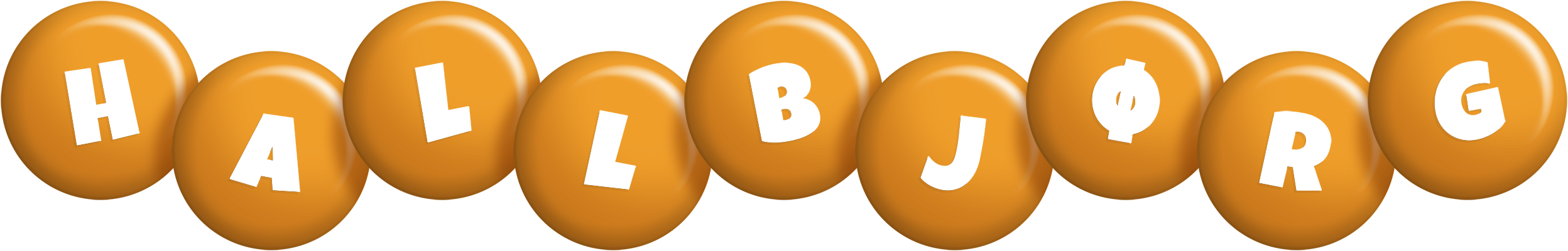 Hallbjørg candy-orange logo