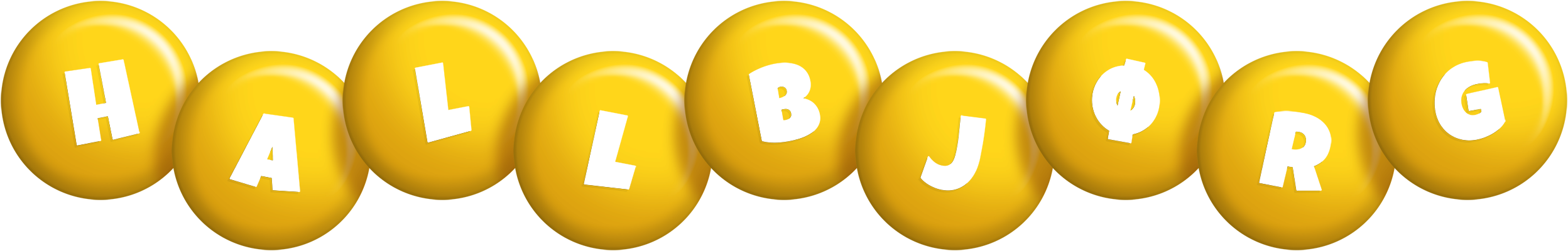 Hallbjørg candy-yellow logo