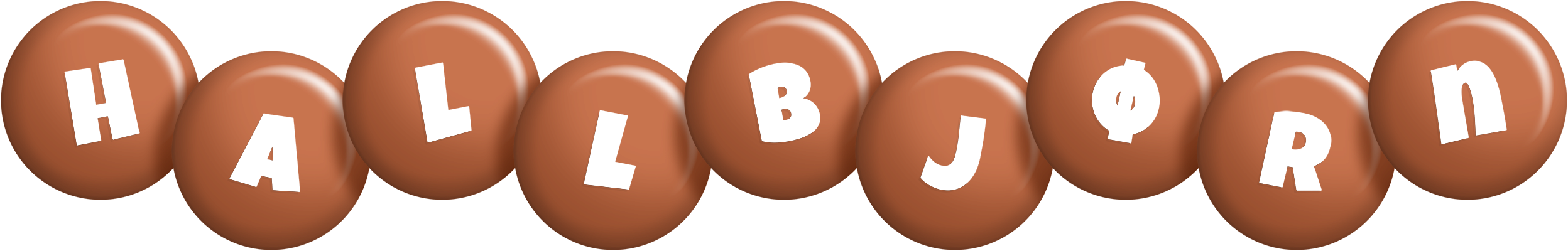 Hallbjørn candy-brown logo