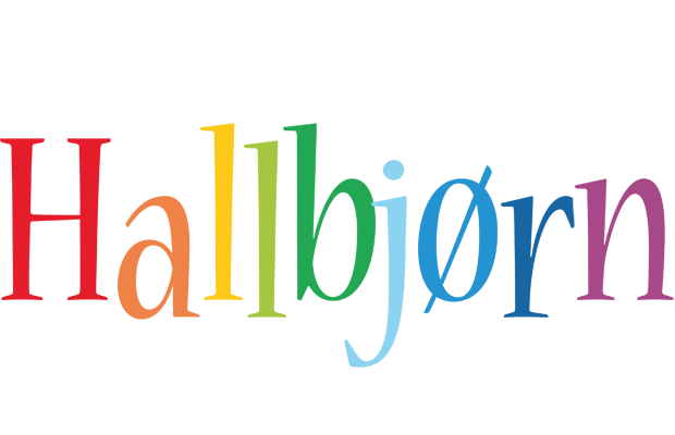 Hallbjørn birthday logo