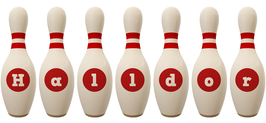 Halldor bowling-pin logo