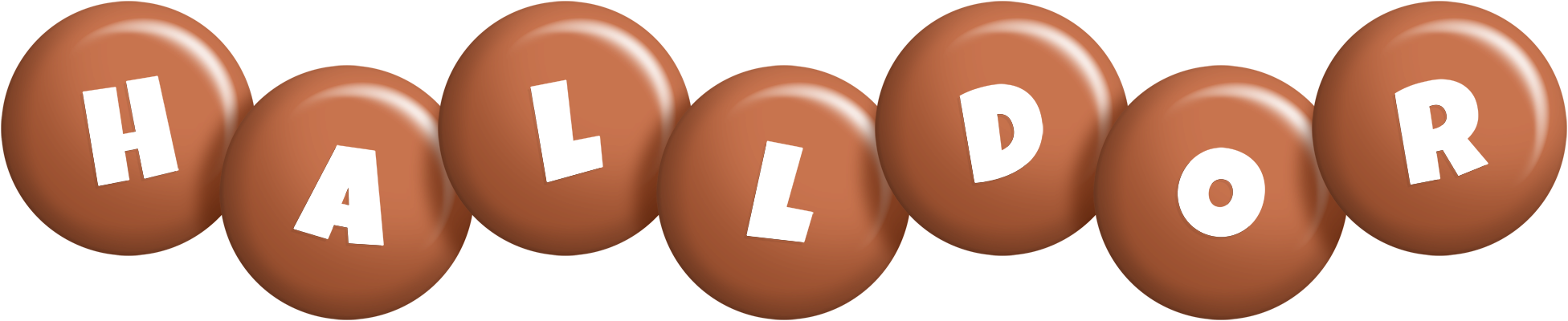 Halldor candy-brown logo