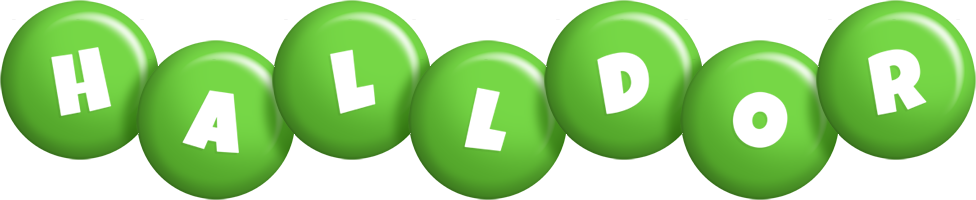 Halldor candy-green logo