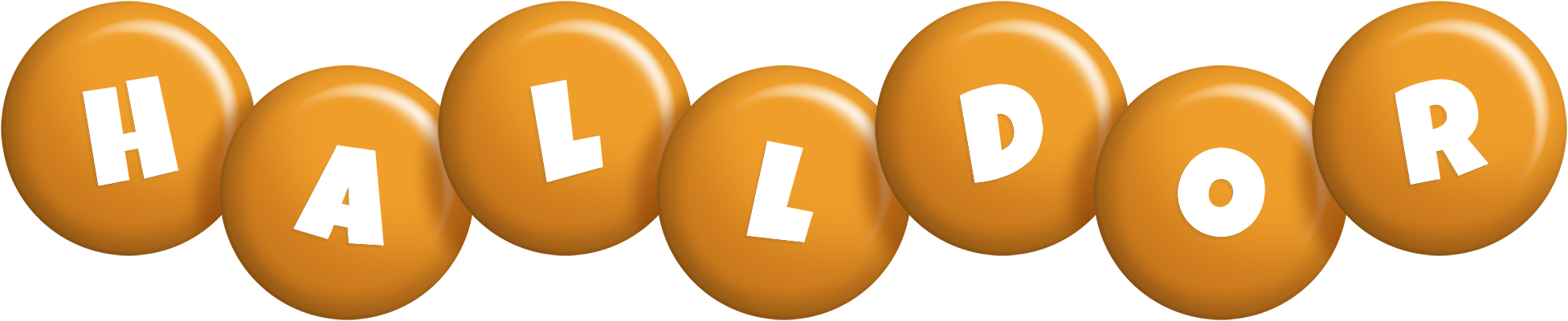 Halldor candy-orange logo