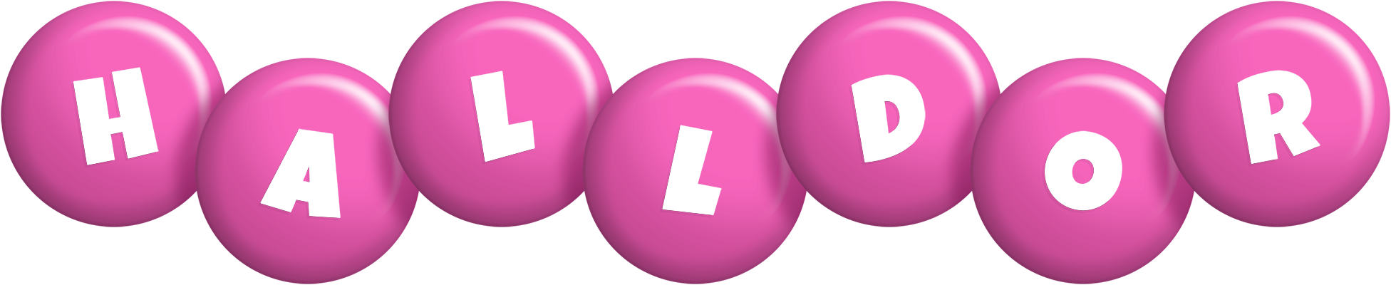 Halldor candy-pink logo