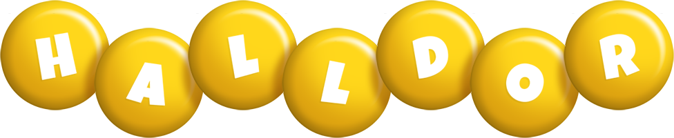 Halldor candy-yellow logo