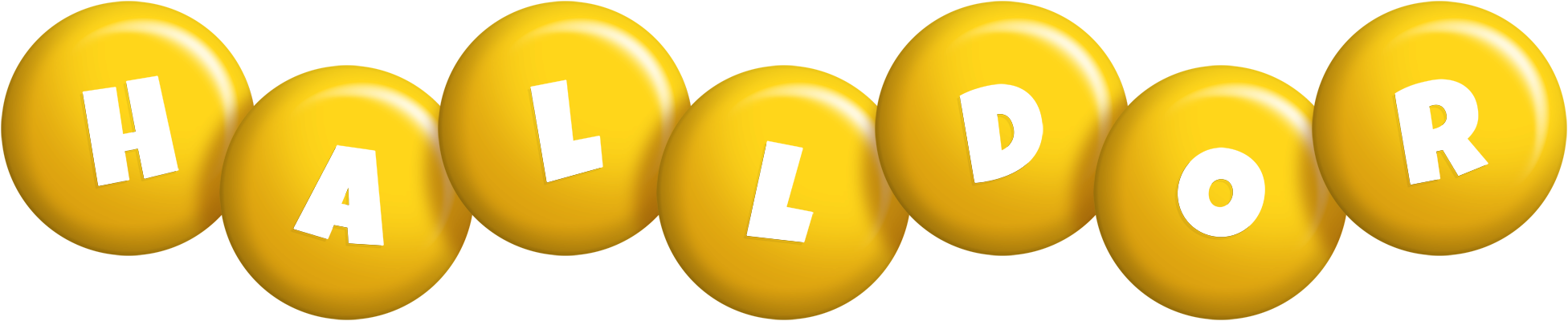 Halldor candy-yellow logo