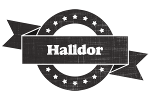 Halldor grunge logo