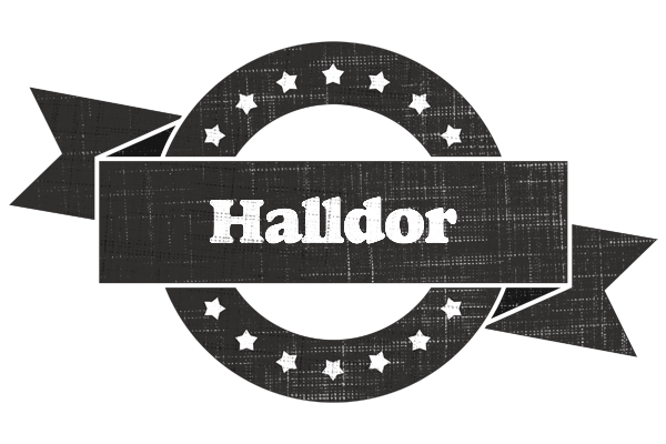 Halldor grunge logo
