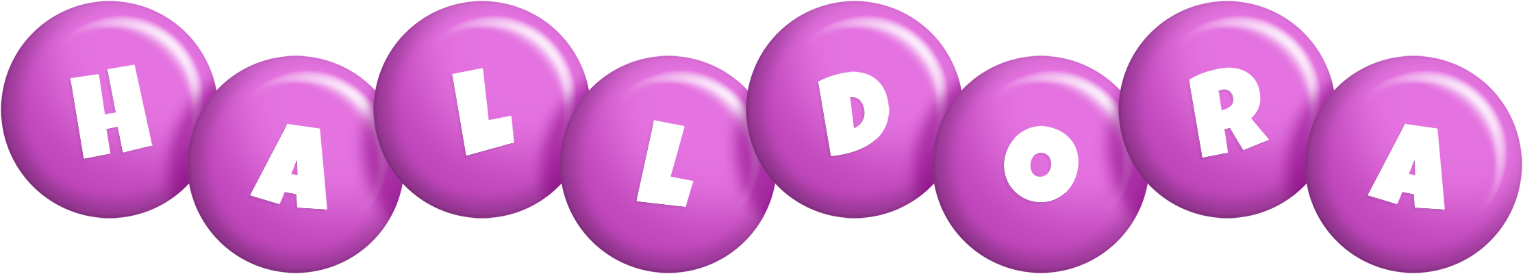 Halldora candy-purple logo