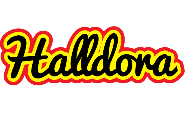 Halldora flaming logo