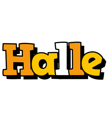 Halle cartoon logo