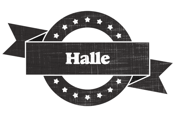 Halle grunge logo