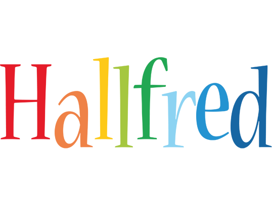 Hallfred birthday logo