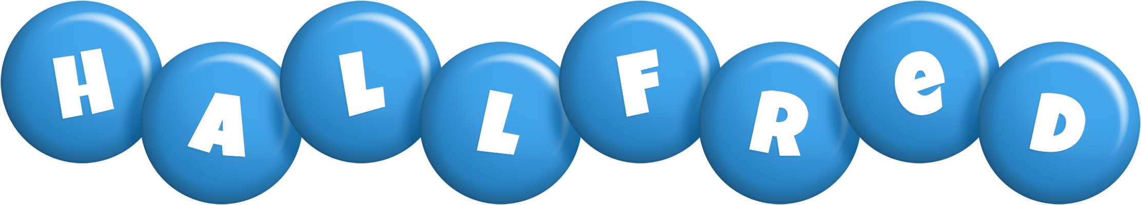 Hallfred candy-blue logo