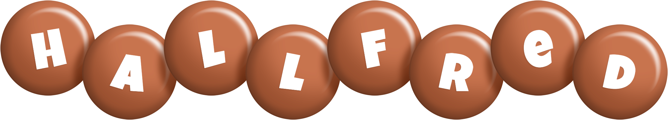 Hallfred candy-brown logo