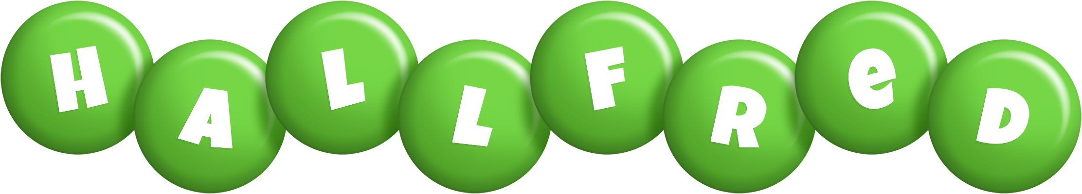 Hallfred candy-green logo
