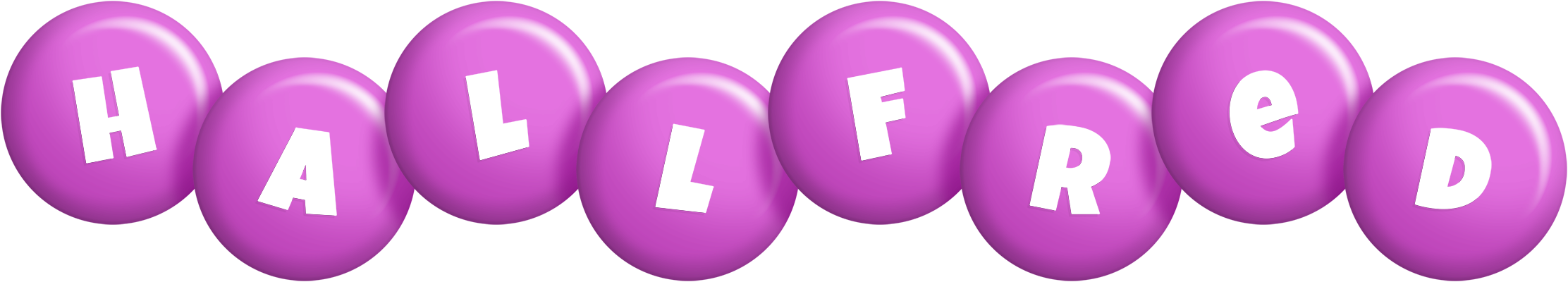 Hallfred candy-purple logo