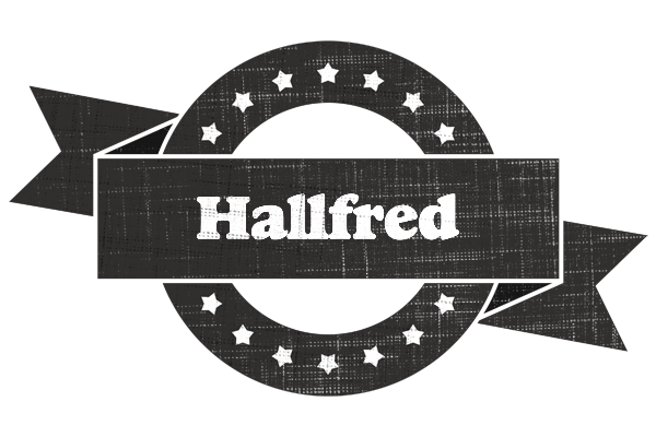 Hallfred grunge logo