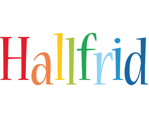Hallfrid birthday logo