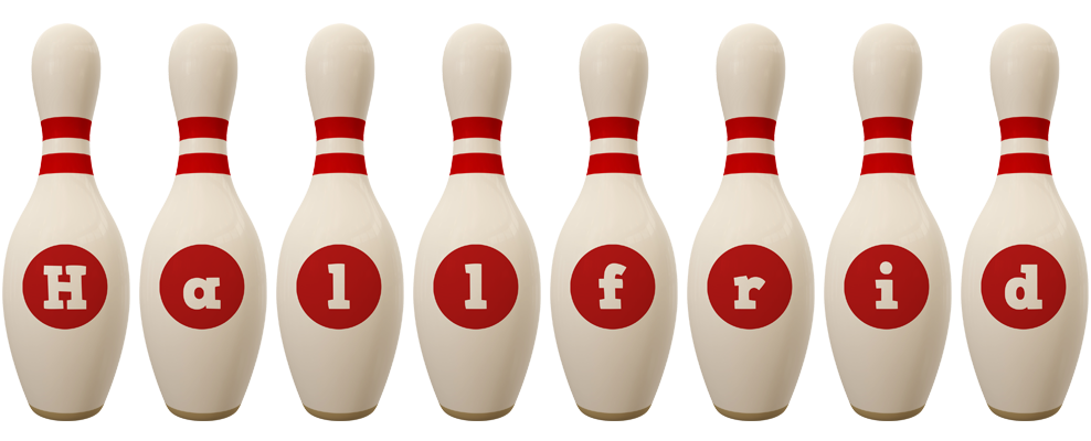 Hallfrid bowling-pin logo