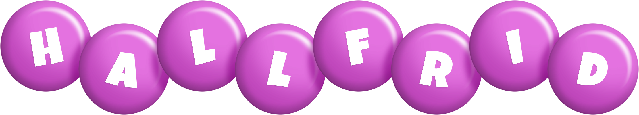 Hallfrid candy-purple logo