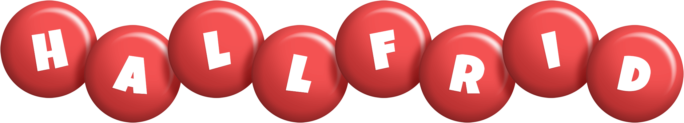 Hallfrid candy-red logo
