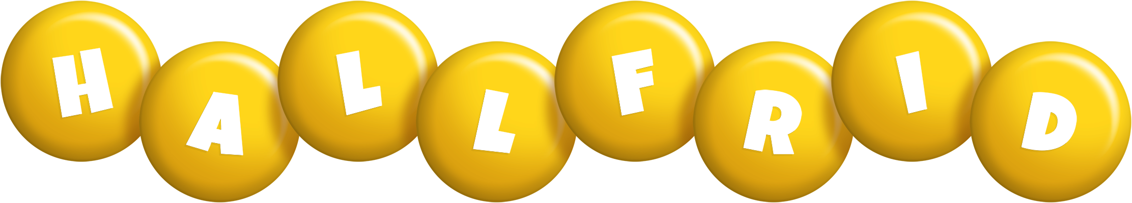 Hallfrid candy-yellow logo