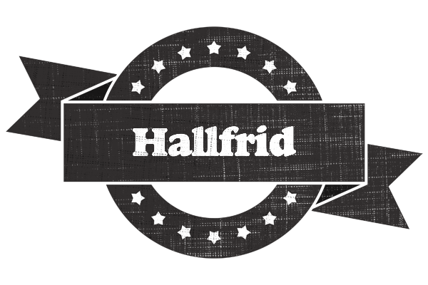Hallfrid grunge logo