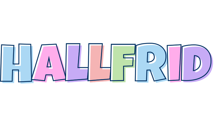 Hallfrid pastel logo