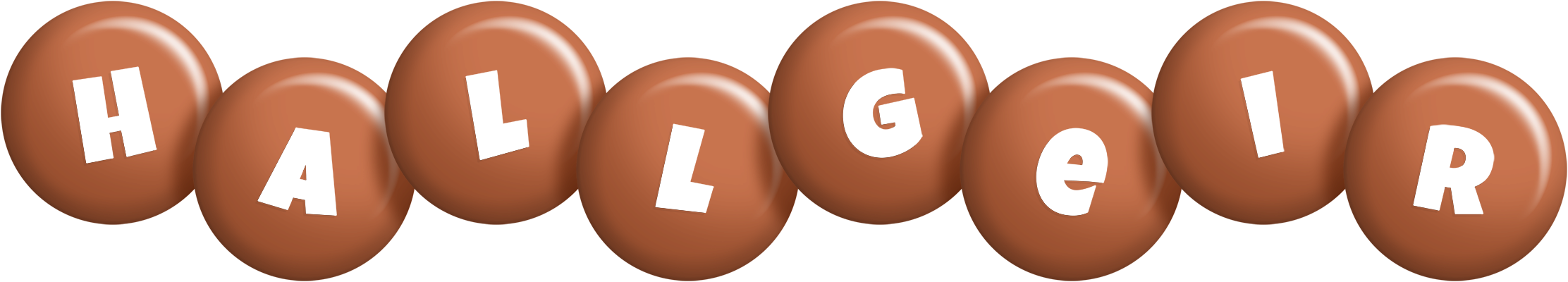 Hallgeir candy-brown logo