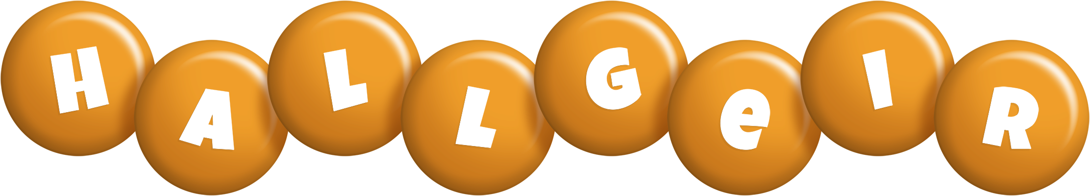 Hallgeir candy-orange logo