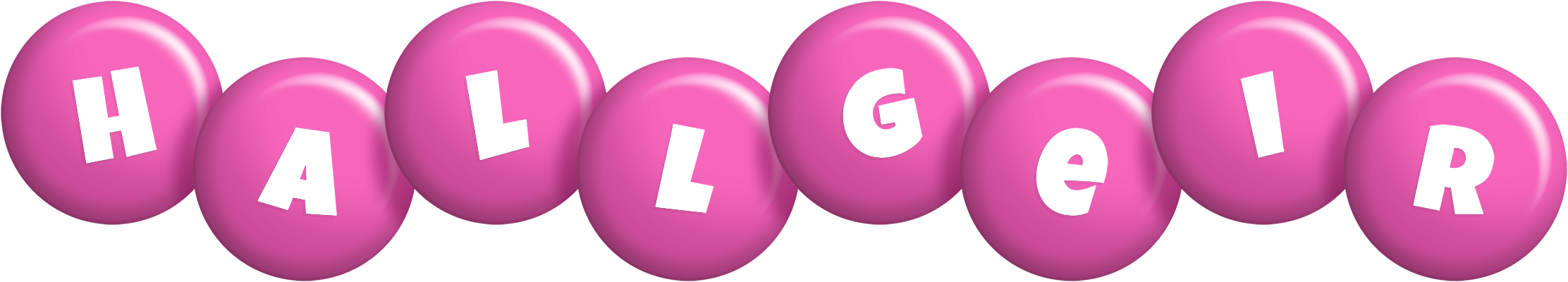 Hallgeir candy-pink logo