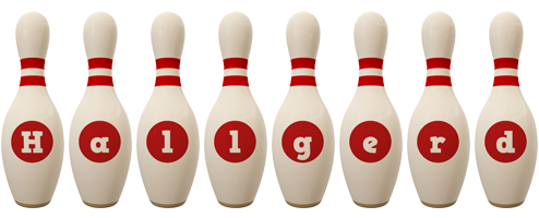 Hallgerd bowling-pin logo