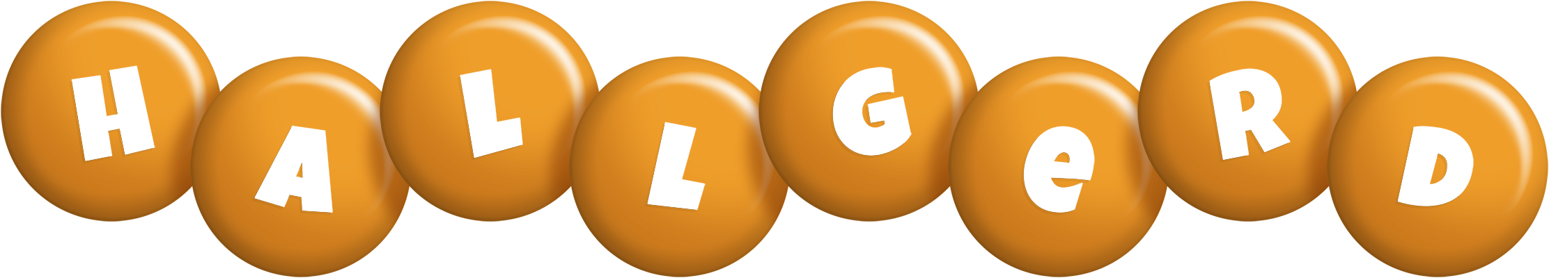 Hallgerd candy-orange logo