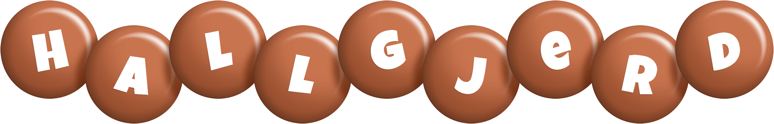 Hallgjerd candy-brown logo