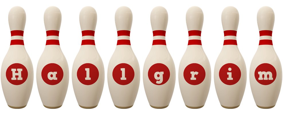 Hallgrim bowling-pin logo