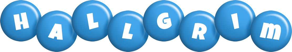 Hallgrim candy-blue logo