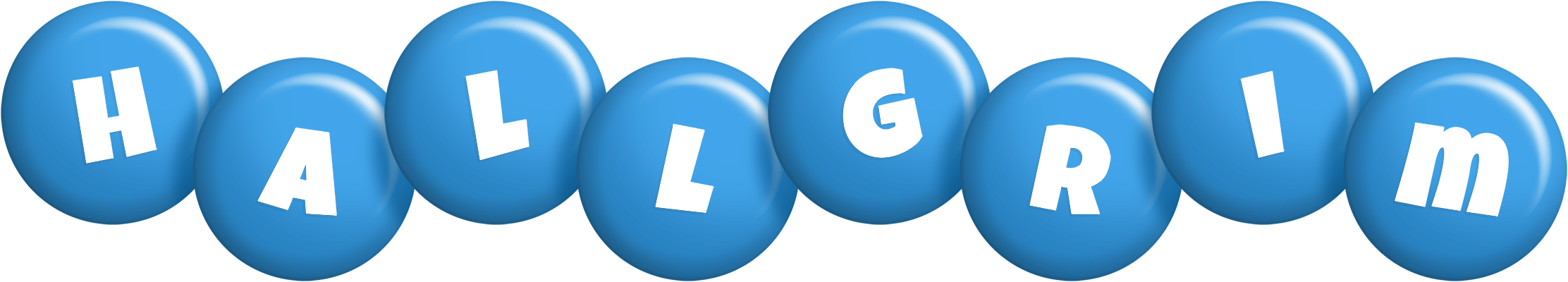 Hallgrim candy-blue logo
